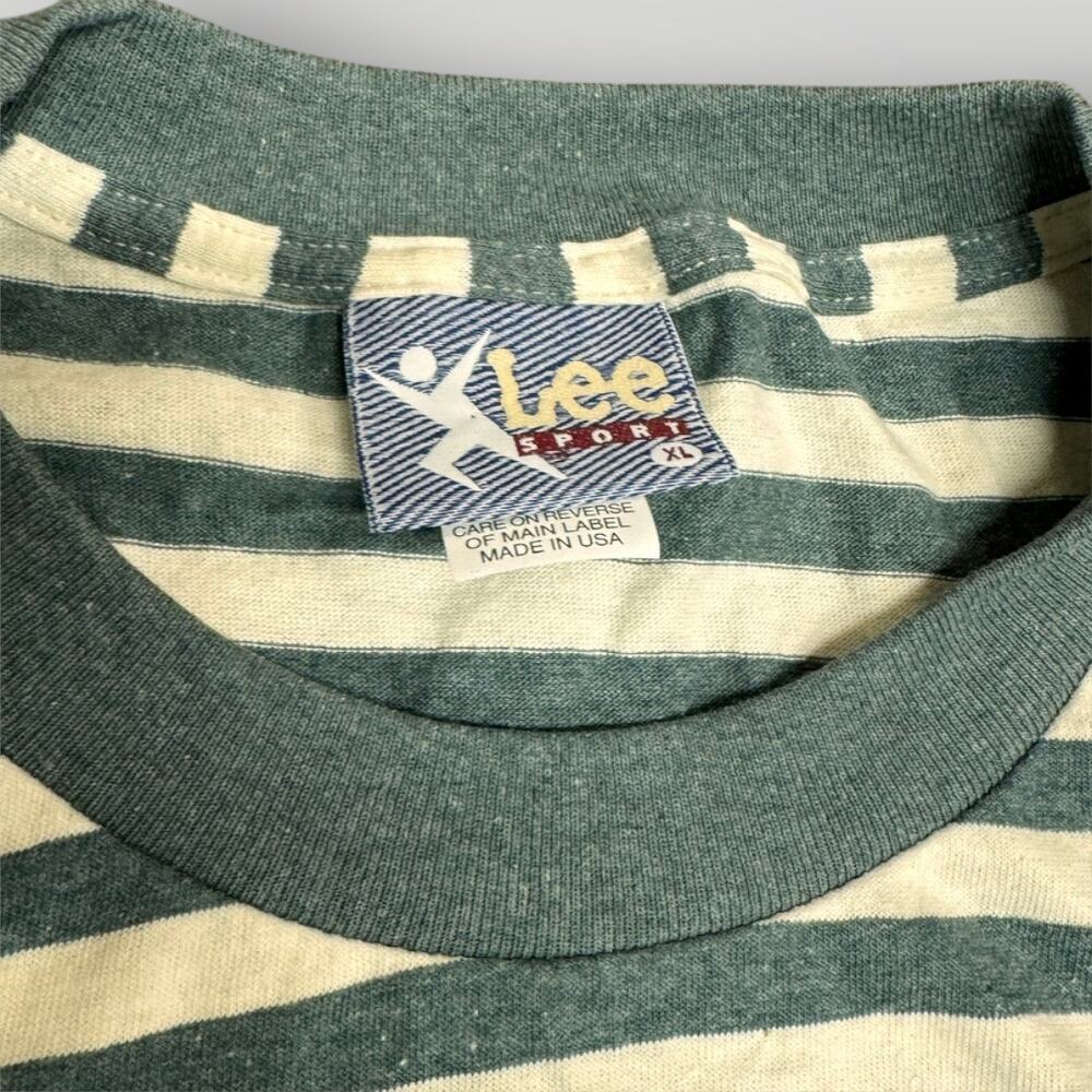 Vintage 1990s Lee Striped T-shirt Green Bay Packers Top NEW - Picture 4 of 6